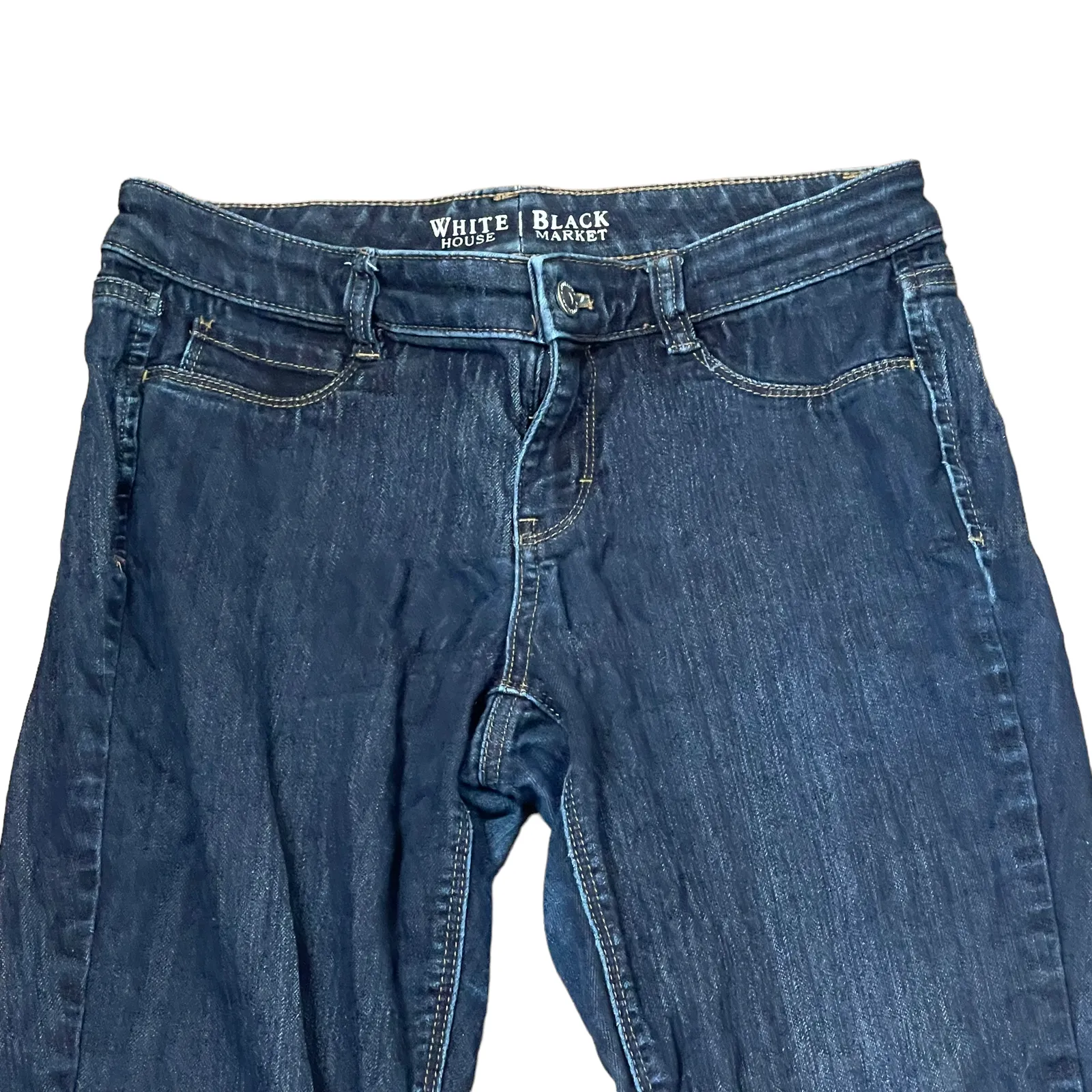 White House Black Market Womens Jeans Size Small Stretch Blue Denim‎ 30X28 - Image 2