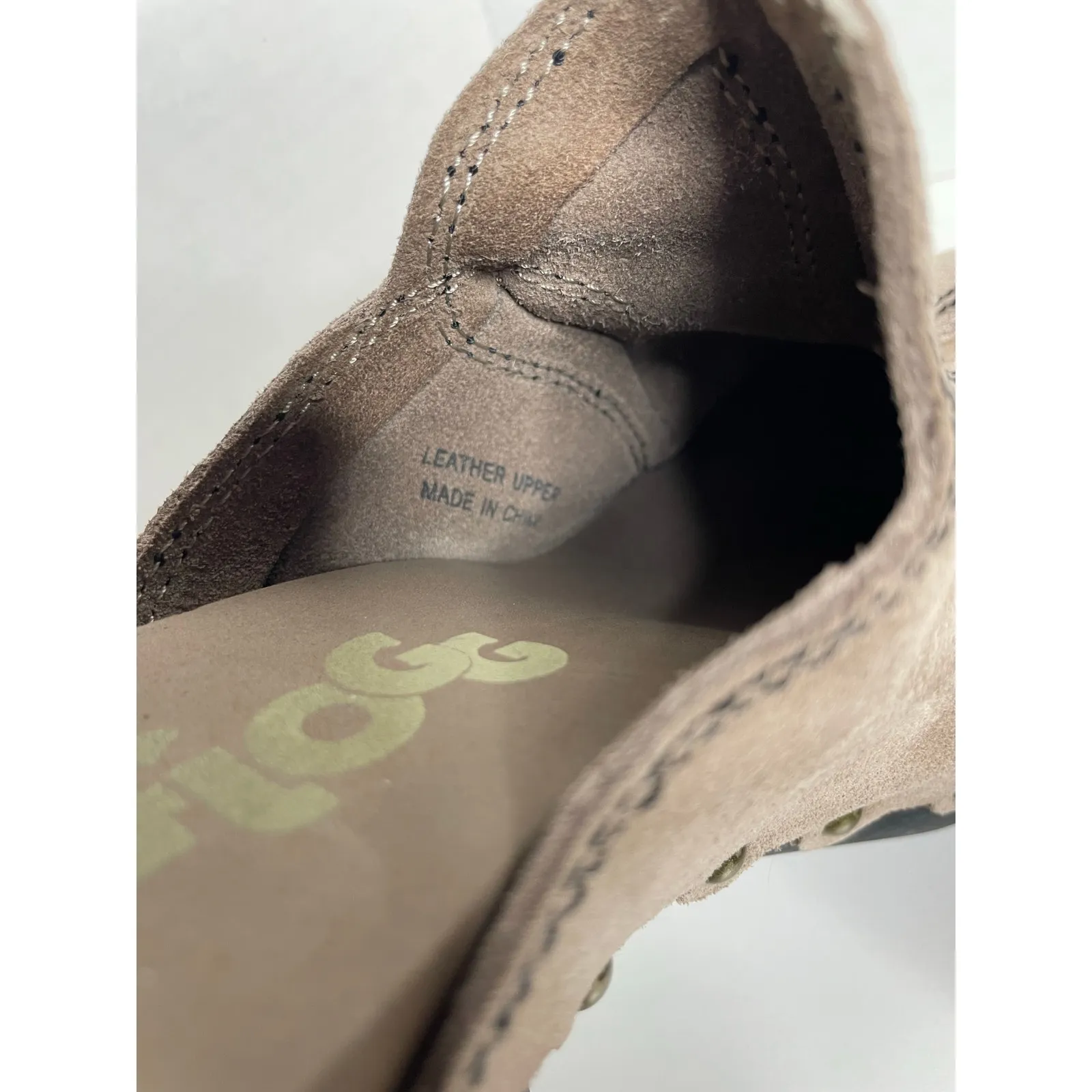 Flogg DIana Womens Suede Platform Clog Size 6.5 Tan - Image 10