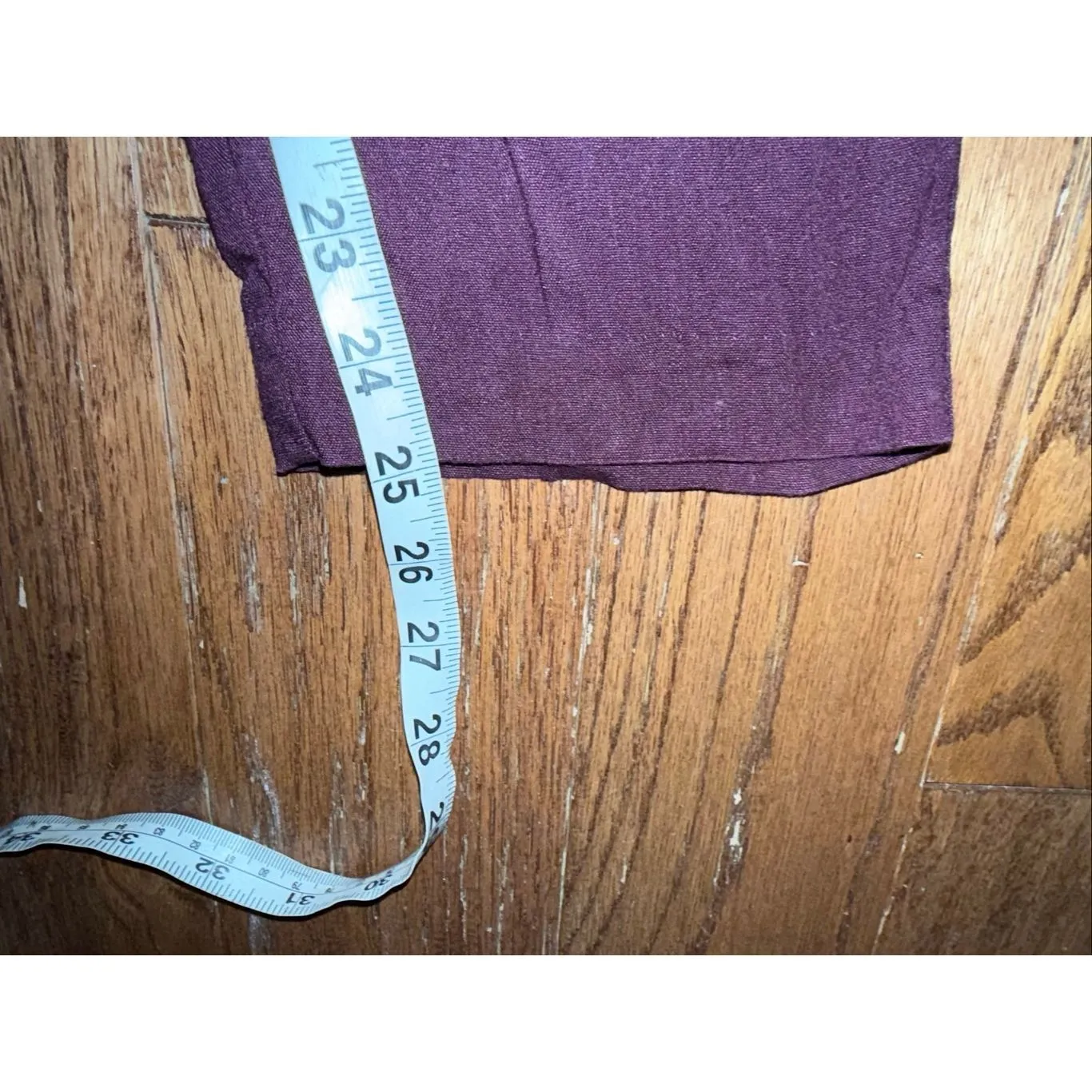 J.Jill linen stretch burgundy pull on pant size XS Purple - Image 7