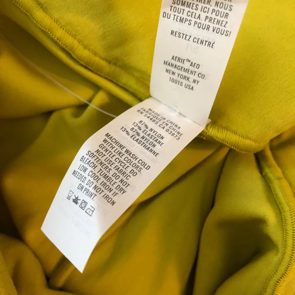 Offline By Aerie Real Me Shortie High-Rise Womens Shorts Yellow Size XS - Image 5