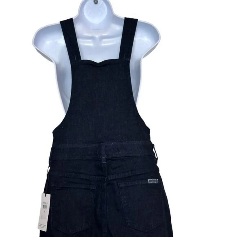 NWT‎ 7 For All Mankind Denim Zip Front Jumpsuit Jean Overalls Dark Blue sz XS - Image 16