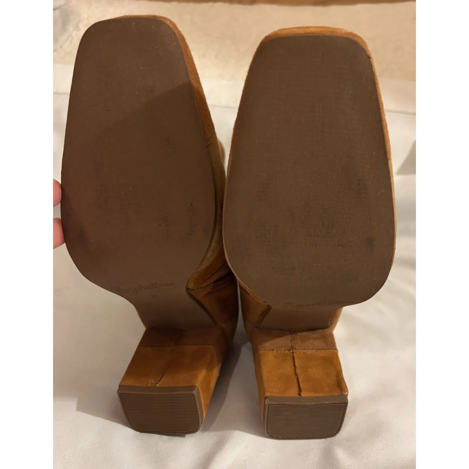 Seychelles Hometown Patchwork Cognac Multi Suede Mid-Calf Boots Sz 6 Color Block - Image 7