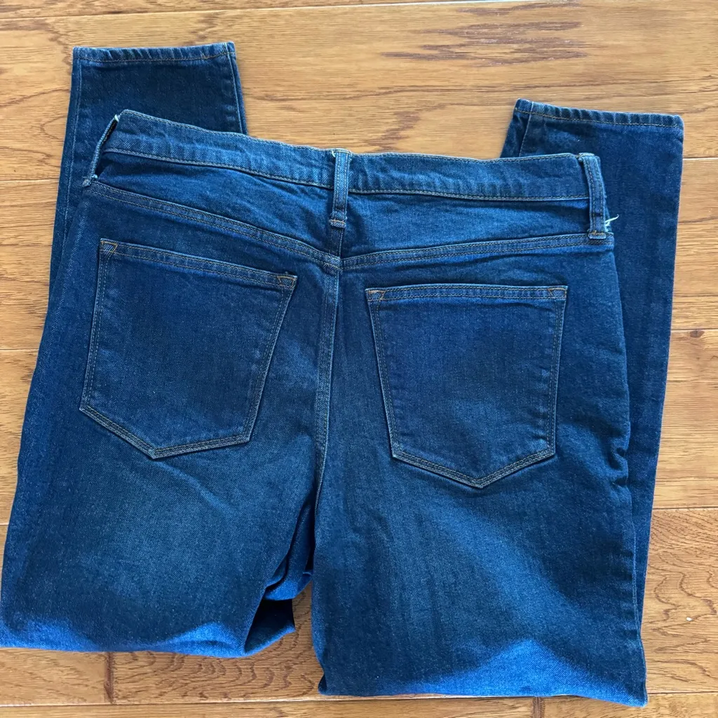 J.Crew Skinny Jeans Women’s 31 Med Dark Blue Denim 9 Inch High Rise Zip Fly - Image 3