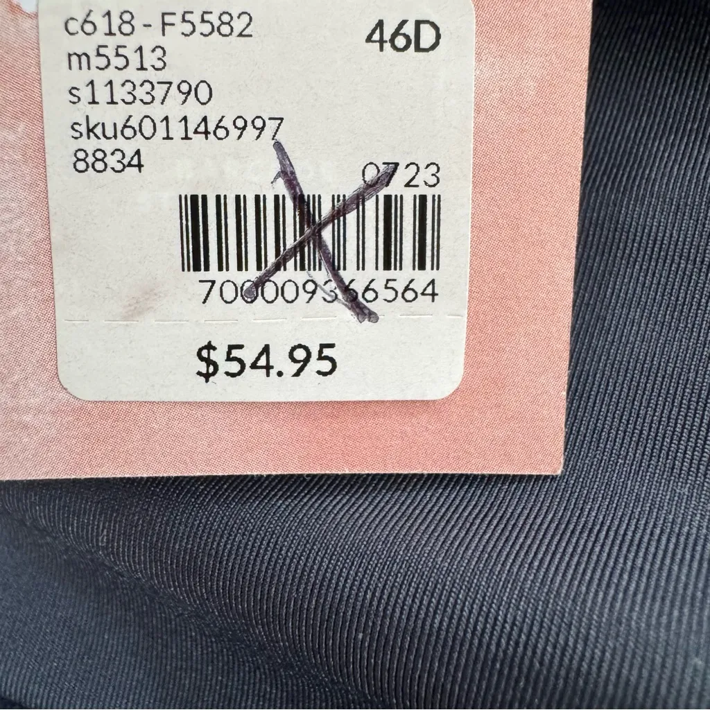 NWT Cacique Lightly Lined Underwire Full Coverage Bra Blue Lace Size 46D - Image 9