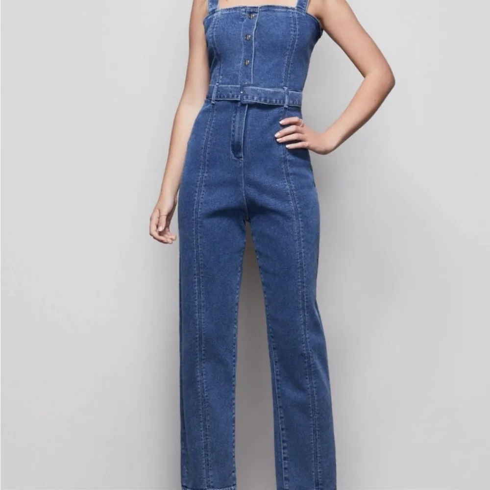 Good American belted corset denim jumpsuit size 2 medium - Image 3