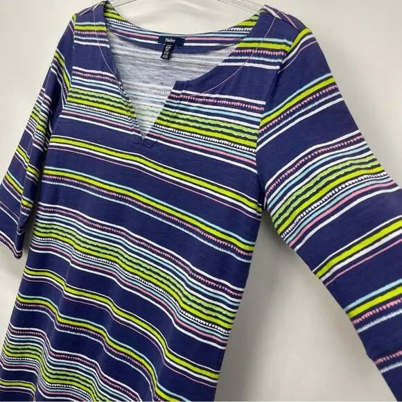 Hatley Lucy Dress Stripes Size Medium‎ Blue - Image 7