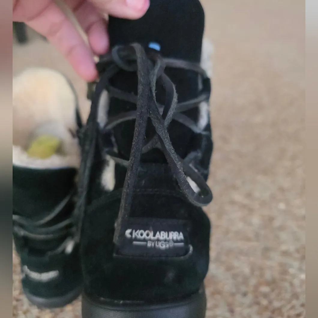 Koolaburra By UGG Boots Womens 6 Shazi Short Shearling Mid Calf 1019361 Black - Image 4