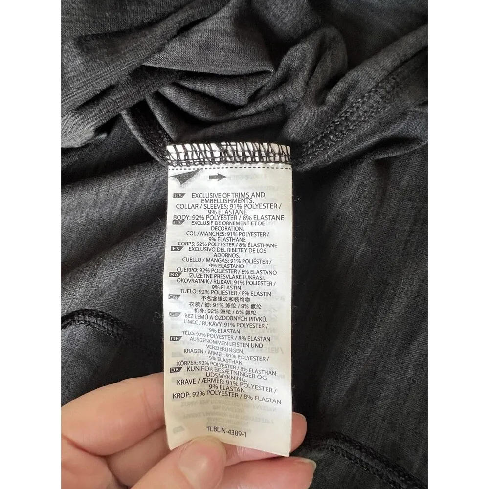 5.11 TACTICAL WOMENS RAPID LONG SLEEVE 1/4 ZIP PULLOVER BLACK/GRAY SIZE Large - Image 5