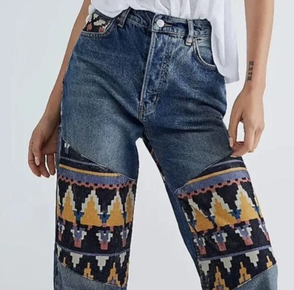 EUC Free People Rocky Mountain Straight Leg Jeans - Image 2
