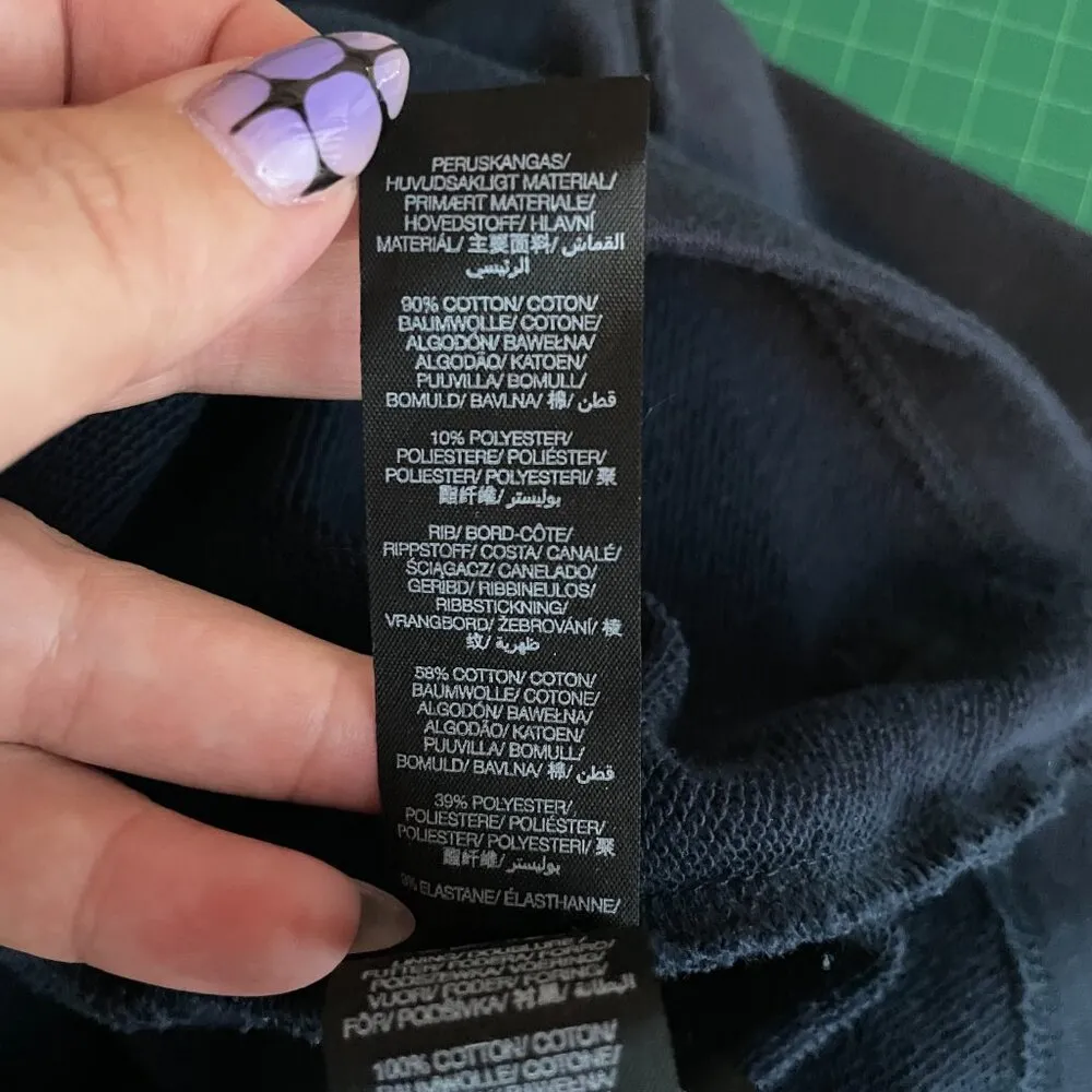 Sweaty Betty Women 12 Navy Blue Revive Lounge Half Zip Pullover Crop Sweatshirt - Image 11