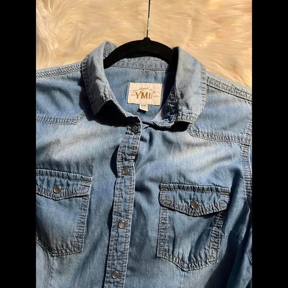 YMI Denim Shirt size Medium - Image 2