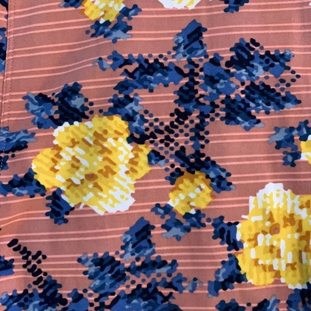 Women's Lularoe Floral Roses Mauve Pink Blue Yellow Orange Roses Leggings SZ O/S - Image 2