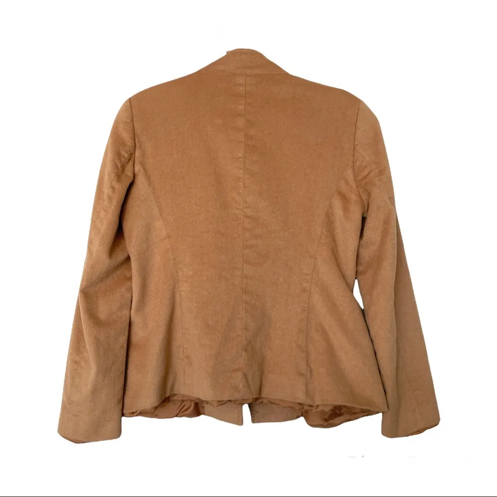 Vintage Zanella Angora Wool Blend Tan Shana Jacket Size 10 - Image 8