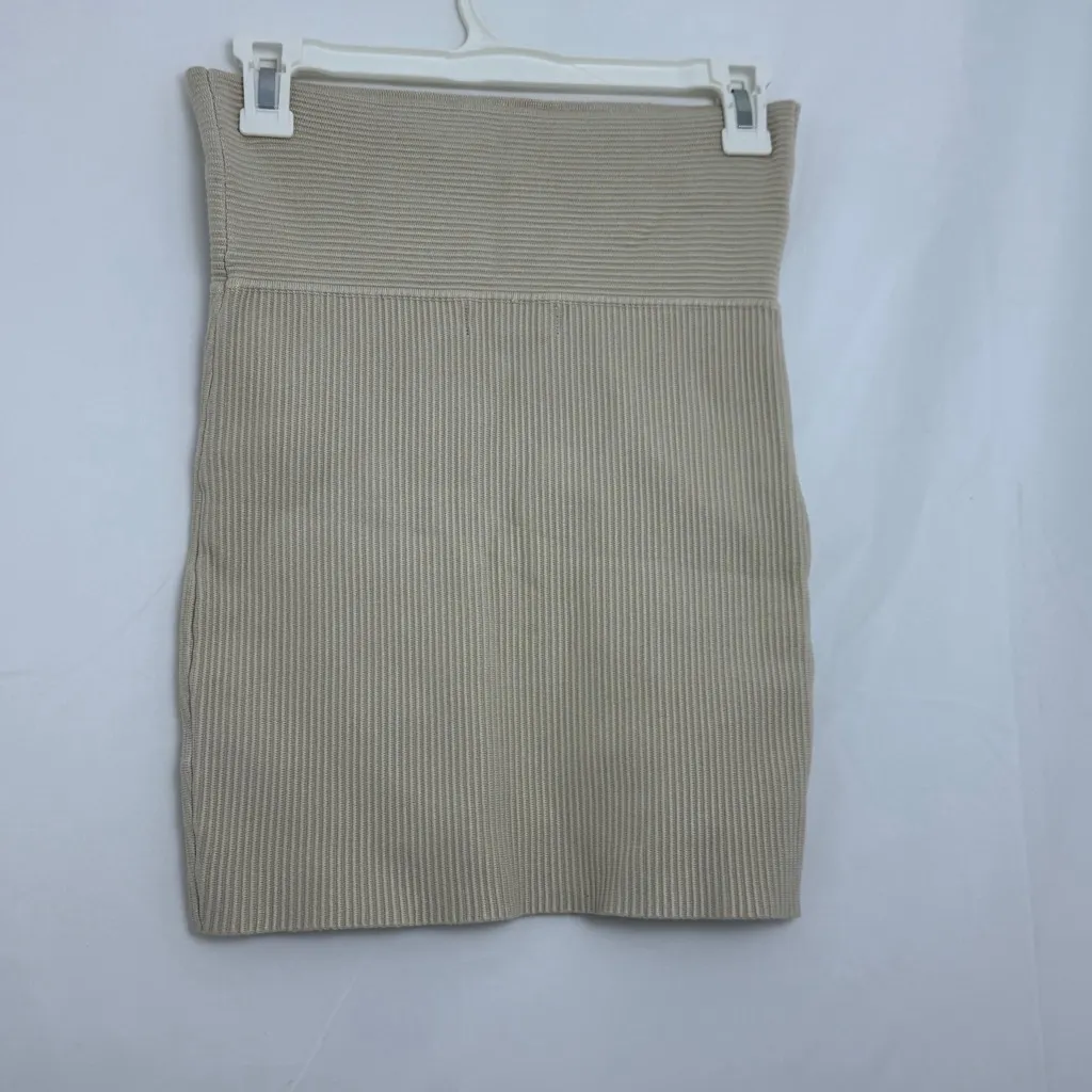 House of Harlow 1960 Ribbed Knit Pencil Skirt Size M‎ Beige Women's Size M - Image 2