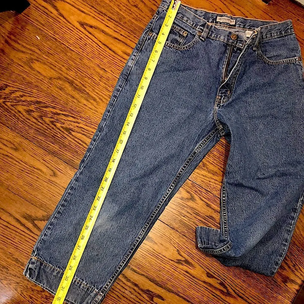 Vintage EDDIE BAUER Women’s Clamdigger Capris Vented Hem Denim Jeans Sz 8 - Image 6