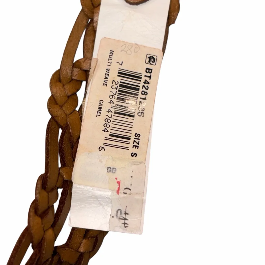 NEW Fossil Camel Brown Woven Multi Weave Leather Belt size Small - Image 5
