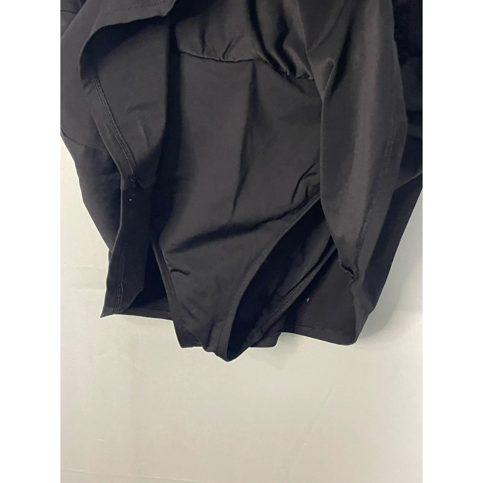 La Blanca Womens Black Ruched Tankini Swim‎ Dress with Built in Bottoms - Image 4