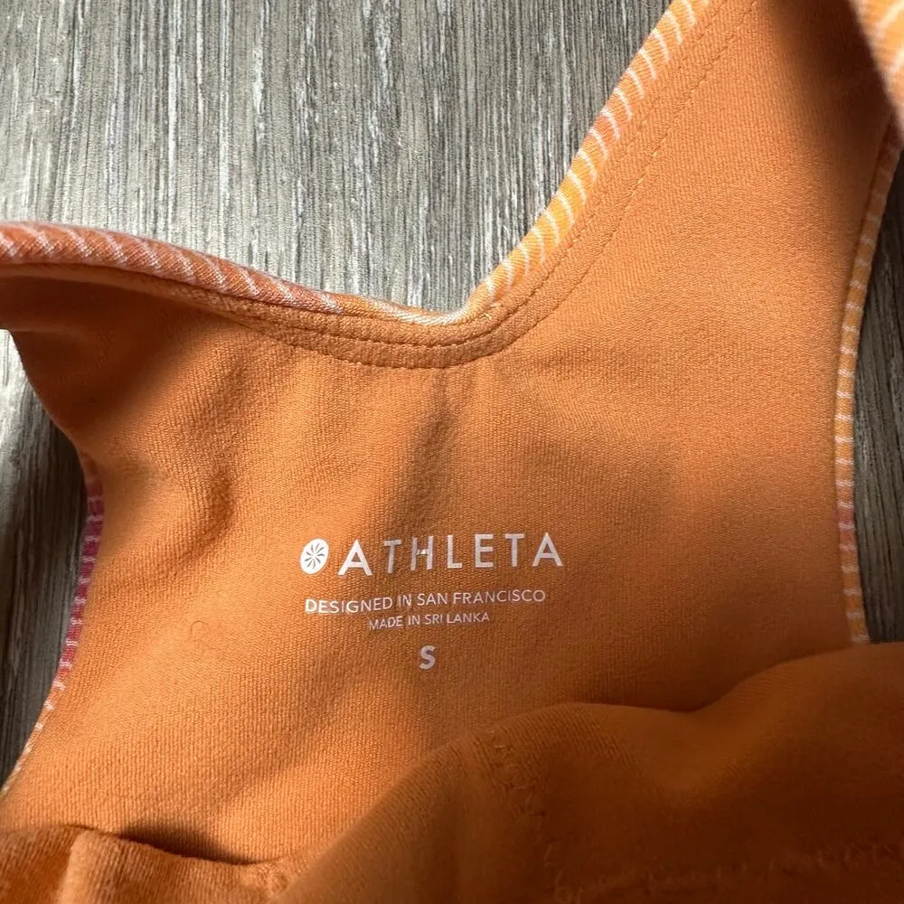 Athleta Pink Orange Racerback Crop Tank Top - Image 5