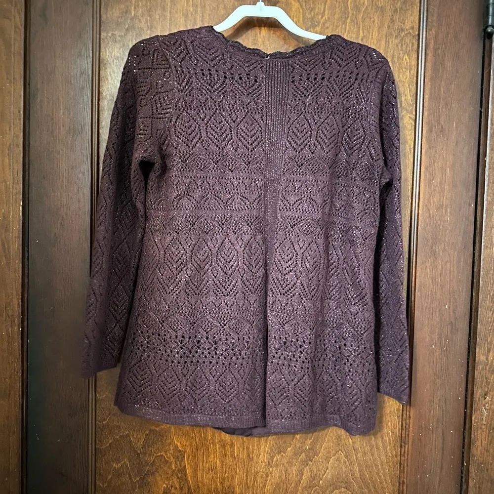Nic+Zoe Shine On Sweater in Winterberry Size M - Image 4