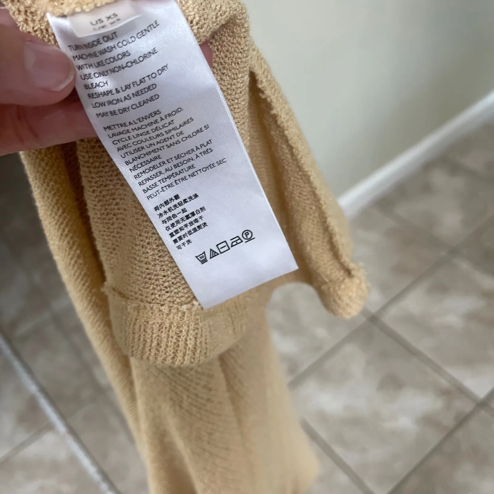 Free People Montauk Maxi  Ribbed Knit Maxi Dress Beige  V Neck Casual Size XS - Image 9