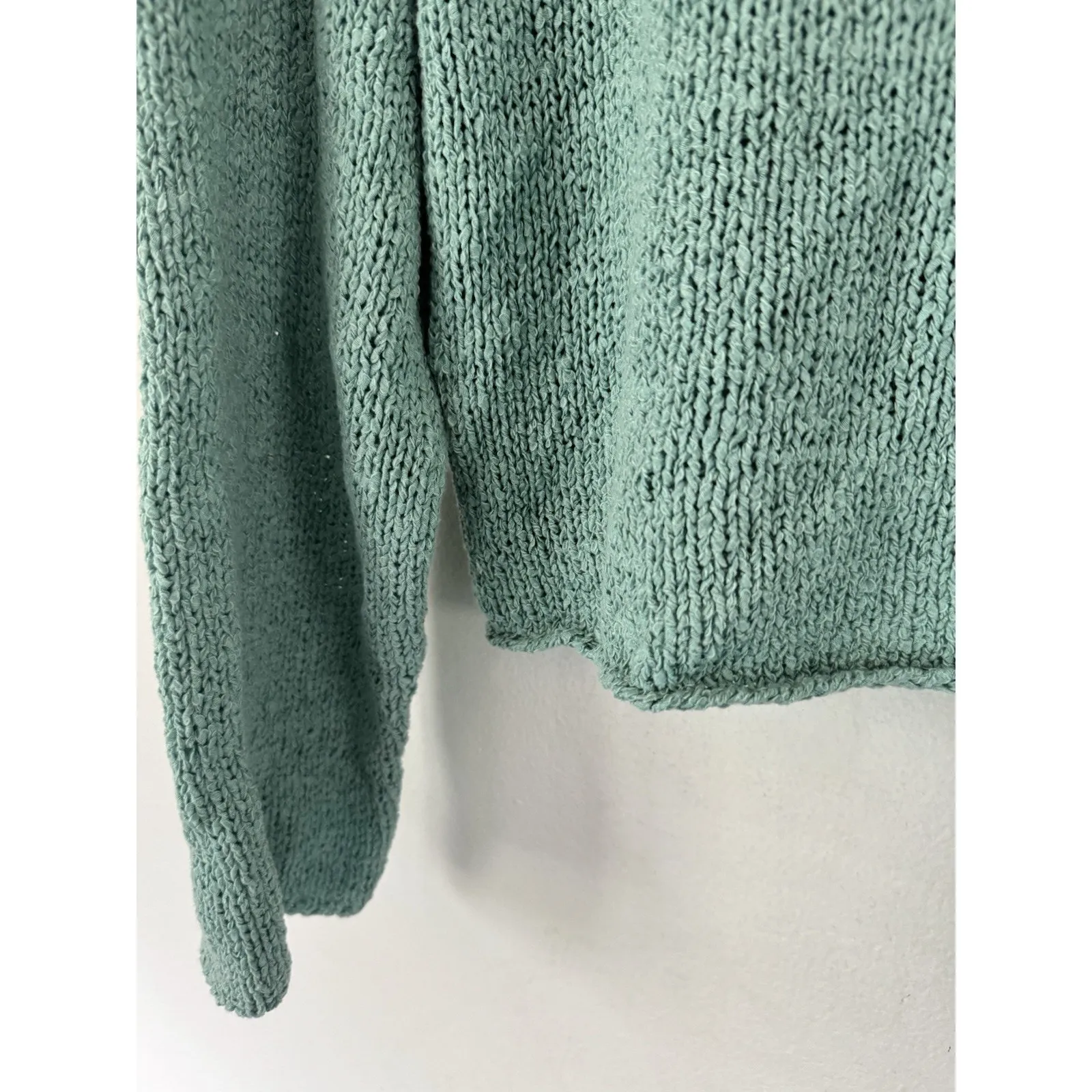 NWT Madewell Boatneck Pullover Loose Knit Sweater Oversized Green Size Medium - Image 7
