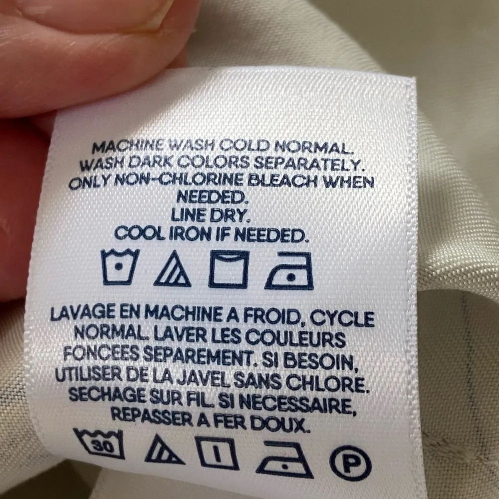 Lands' End Button Down Shirt Cuffed Short Sleeves Nautical Scenes Pattern Size L - Image 5