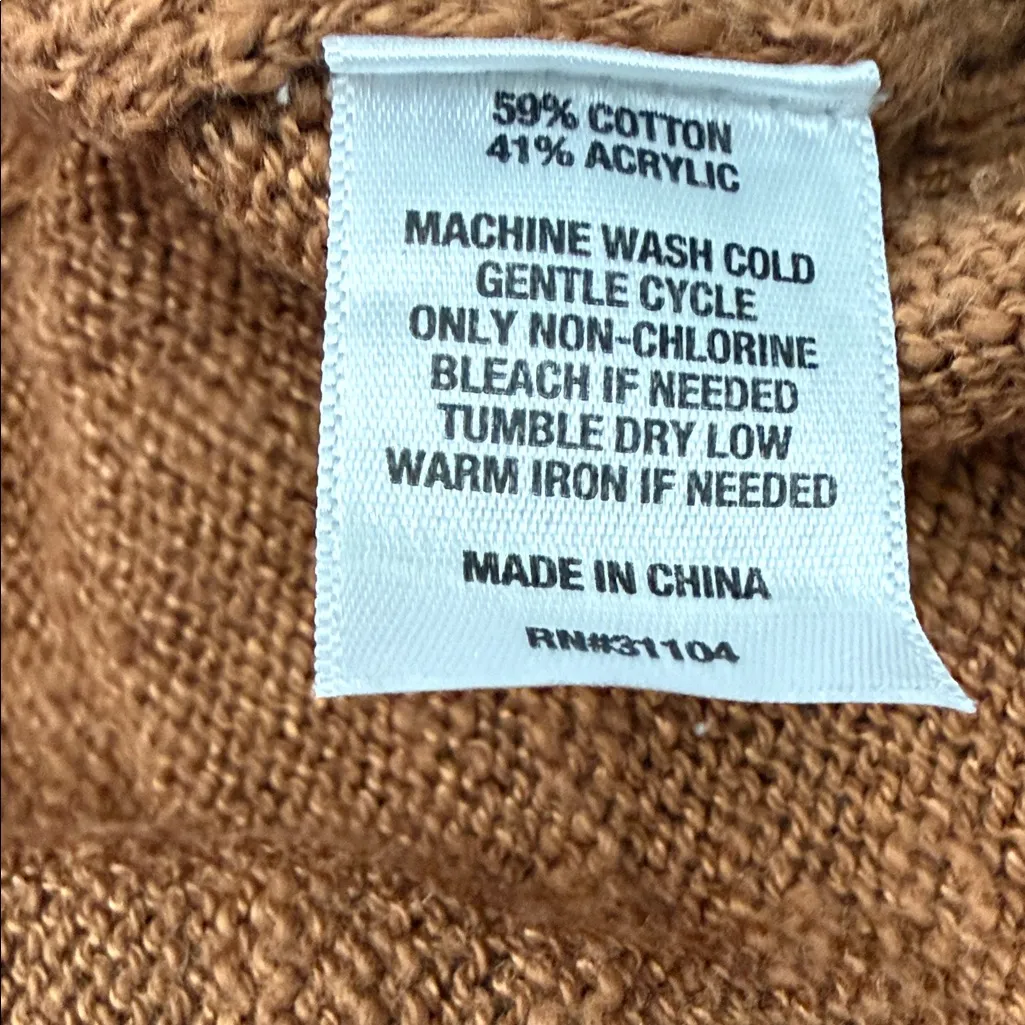 Wonderly Rust Brown Lightweight Knit Pullover Sweater Size XL - Image 8