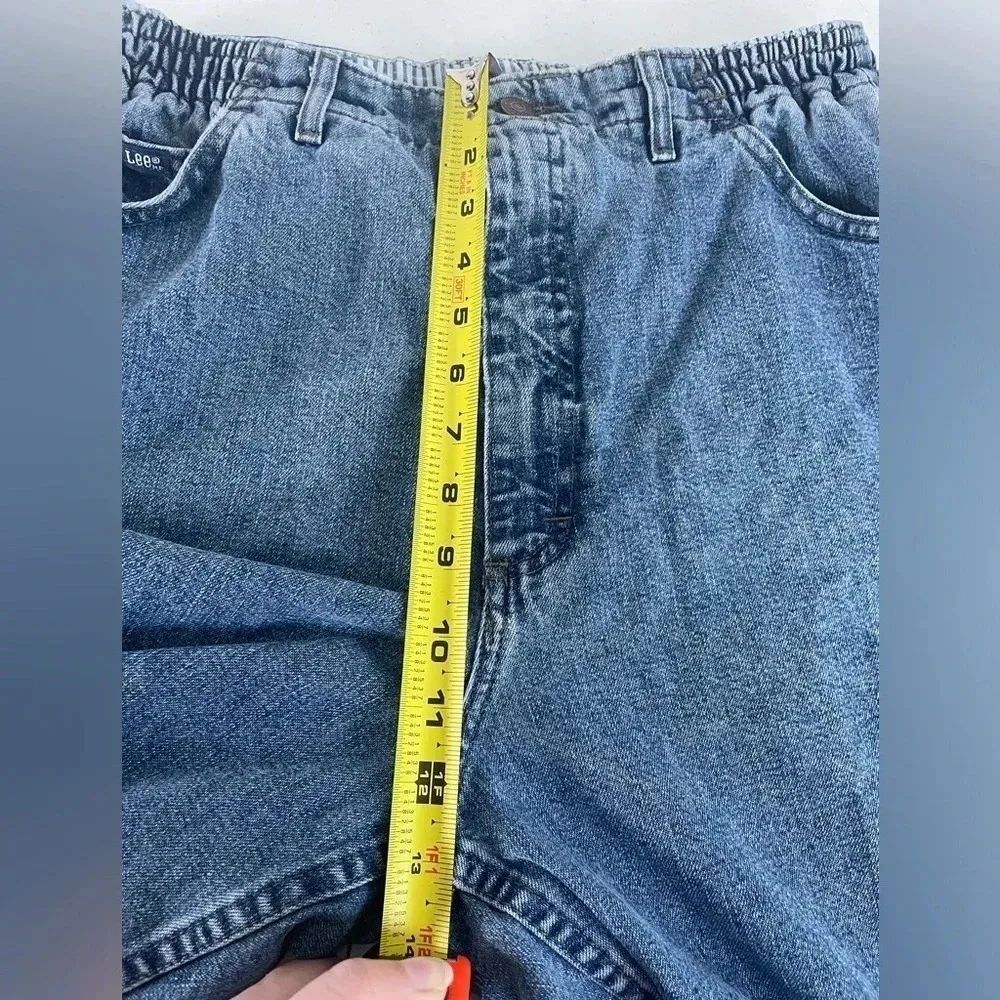 VINTAGE Lee mom jeans 80’s butt No Pocket Elastic High Waist 30x31” 14M EUC 0195 - Image 7