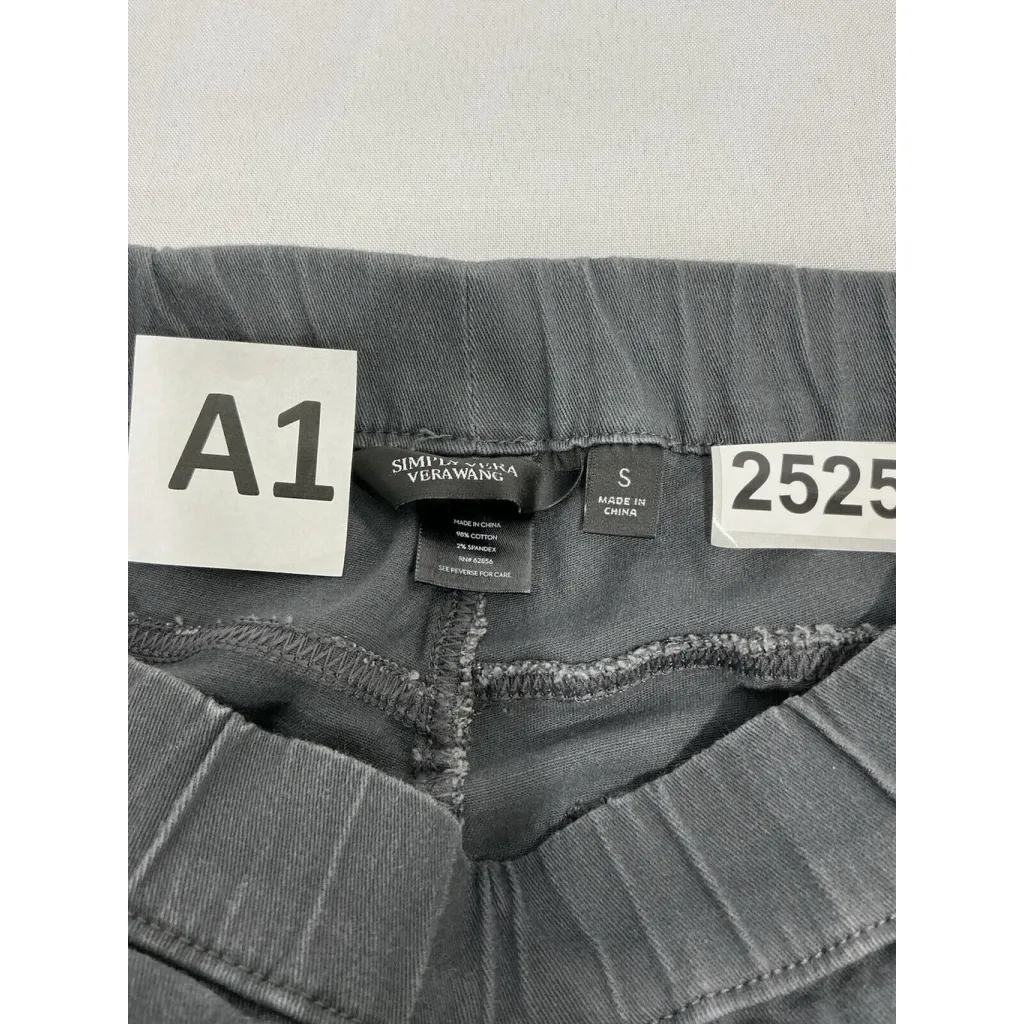 Womans Simply Vera Wang Small Pullon Gray Denim Leggings NWOT Distressed - Image 3