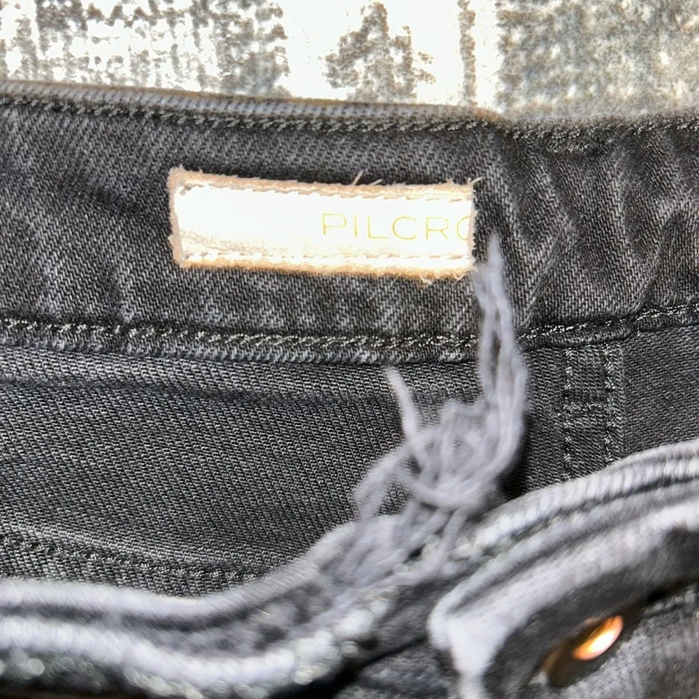 Anthropologie Pilcro Split Hem Straight Leg Jeans Women's 30 High Rise Black - Image 5