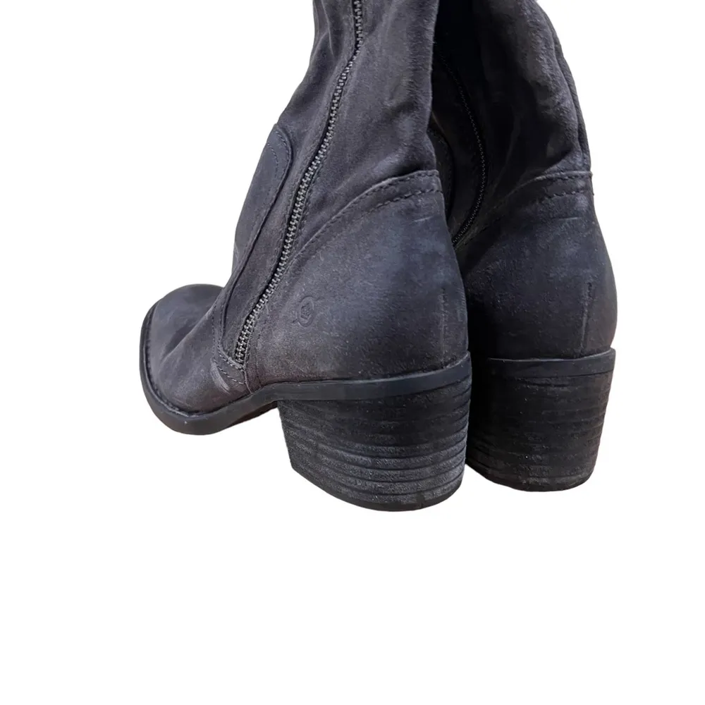 Born Fannar Leather Grey Riding Boots Size 6 - Image 4