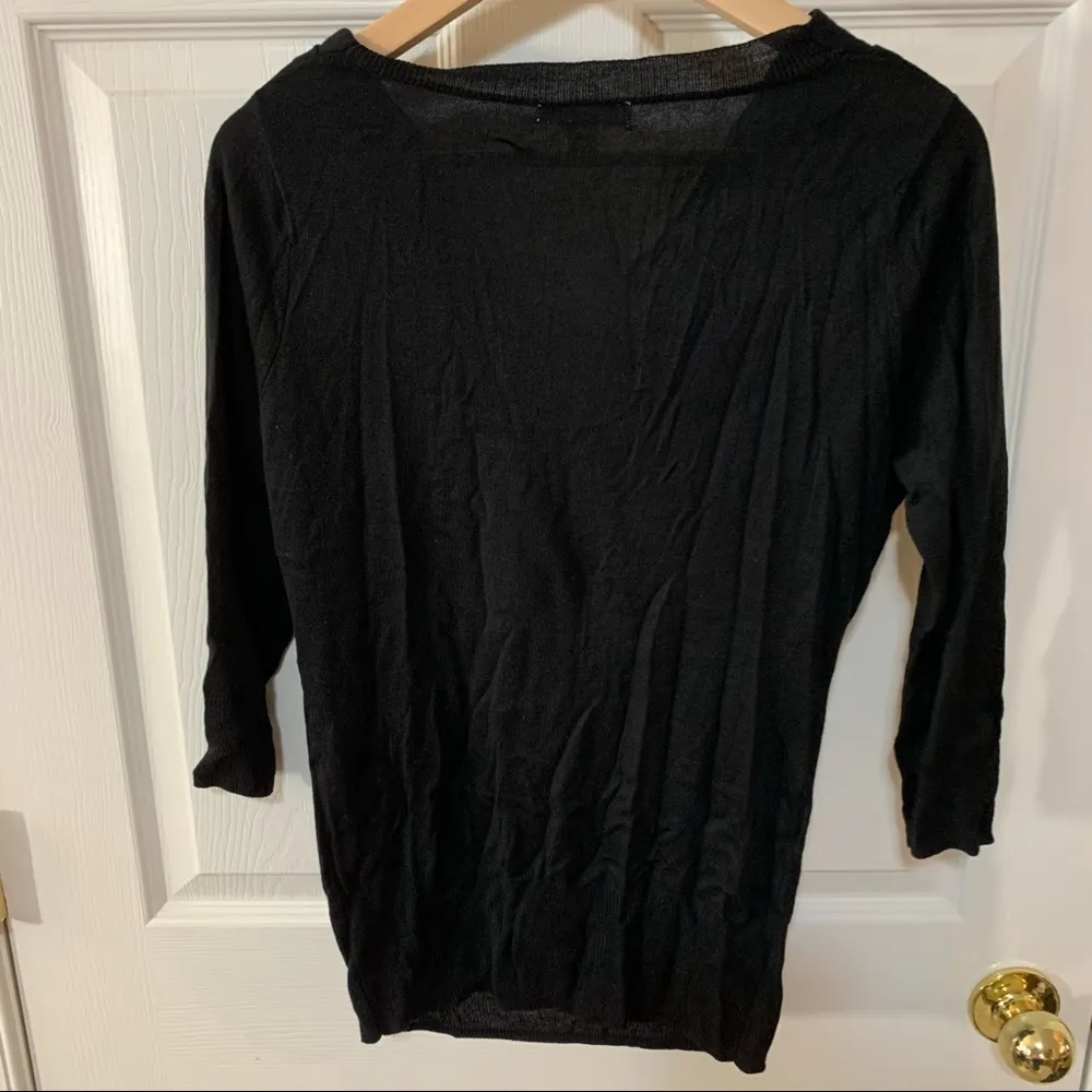 NWT New York & Company Lightweight Studded Cowl Tunic Black - Image 3