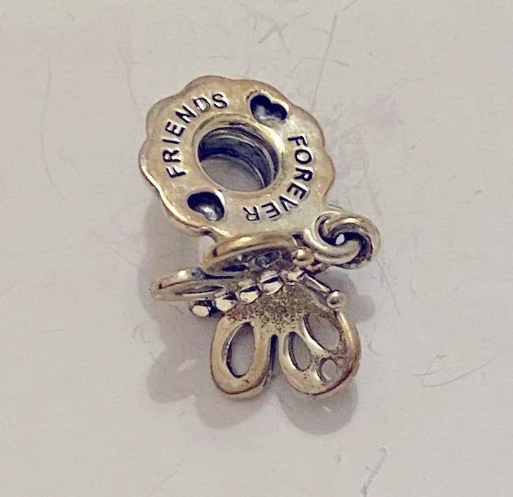 Pandora  Friends Forever Sterling Silver Butterfly Dangle Charm - Image 5