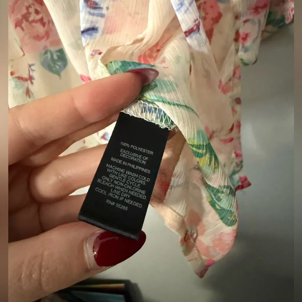 Express Floral Kimono Cardigan with crochet/lace accents - Image 5