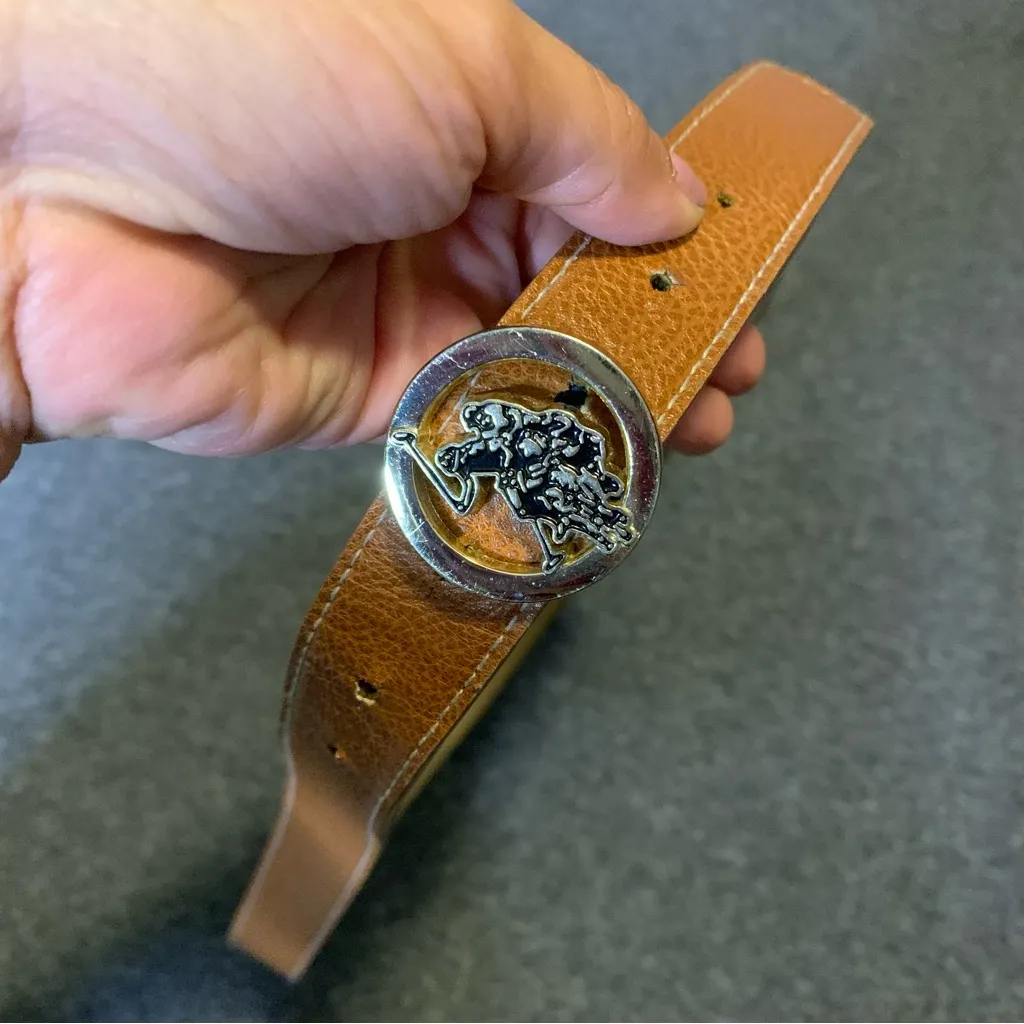 US Polo Association Medallion Buckle Light Brown Belt - Image 3