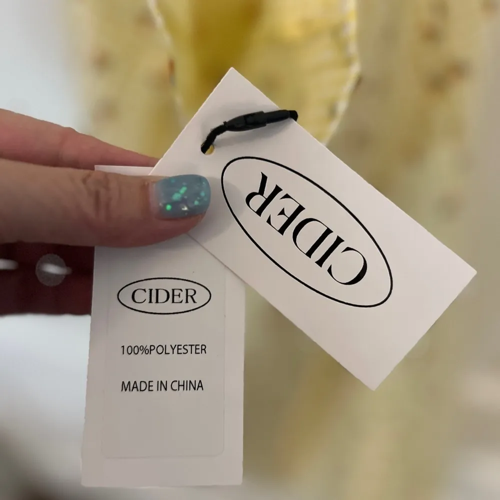 CIDER M Ditsy Lapel Halter Dress Khaki NWT - Image 14