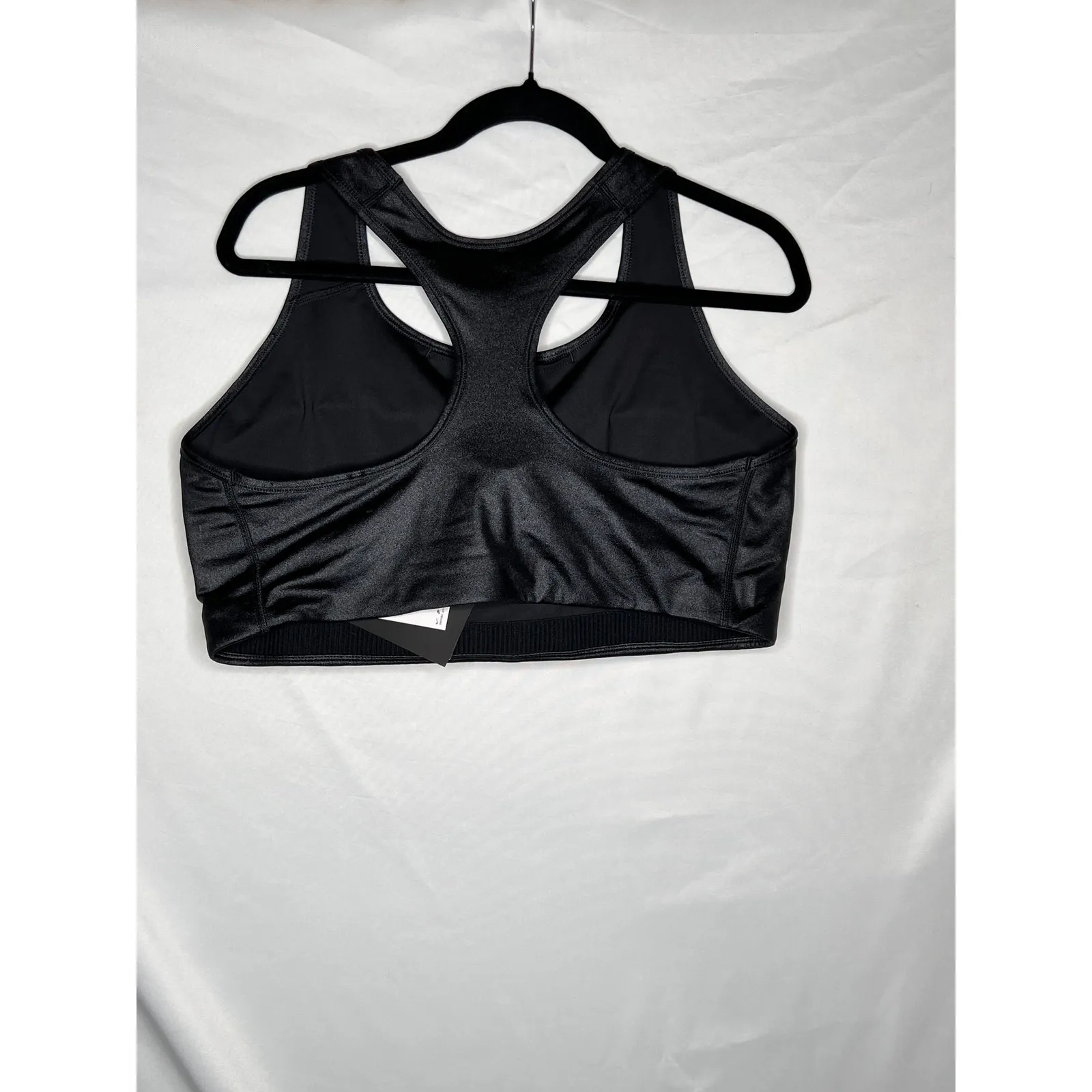 Nike Swoosh NEW sports bra size 2X black racerback no underwire training pocket - Image 2