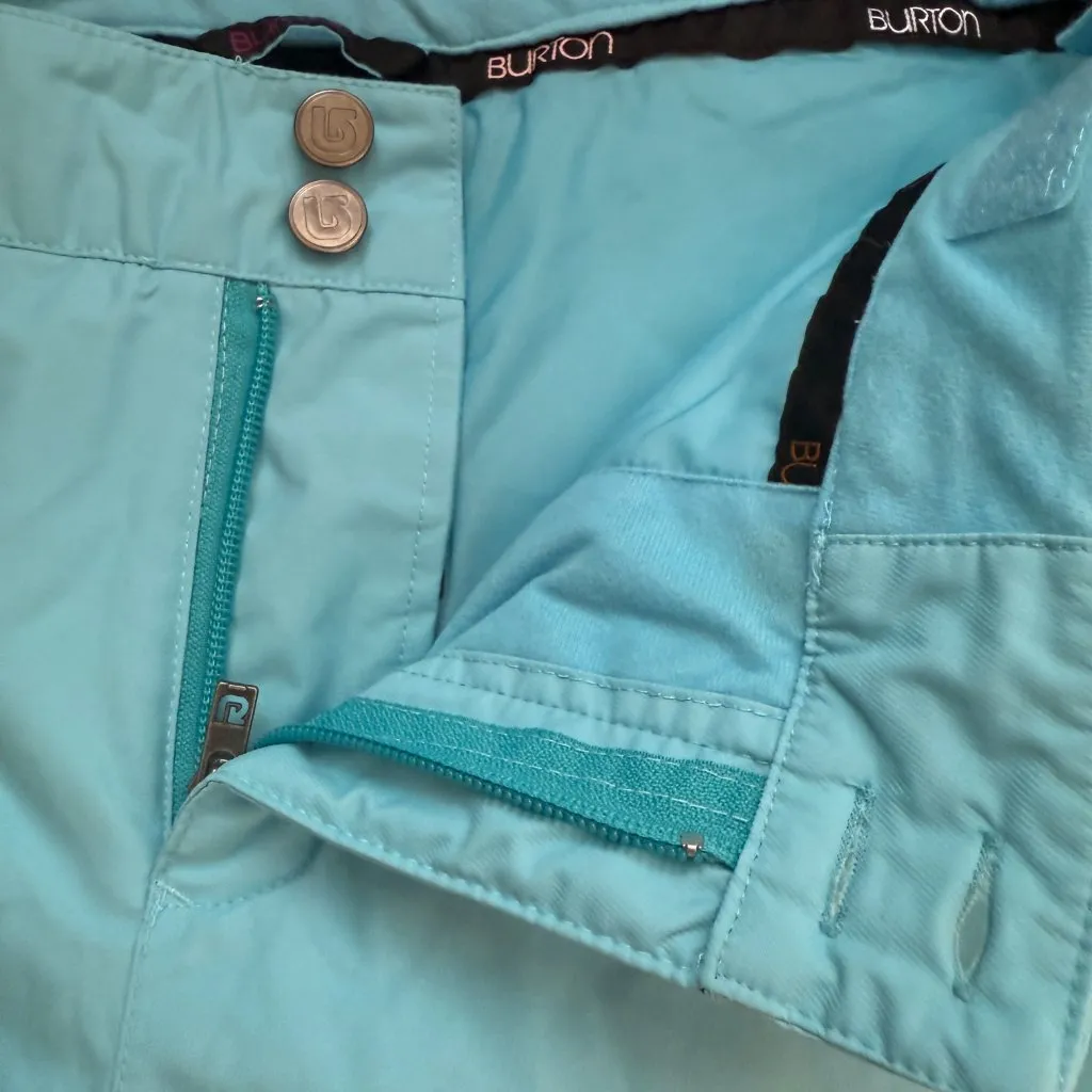 Burton DryRide Snowboard Ski Snow Pant Womens Medium Blue Outdoor Pockets Active - Image 13