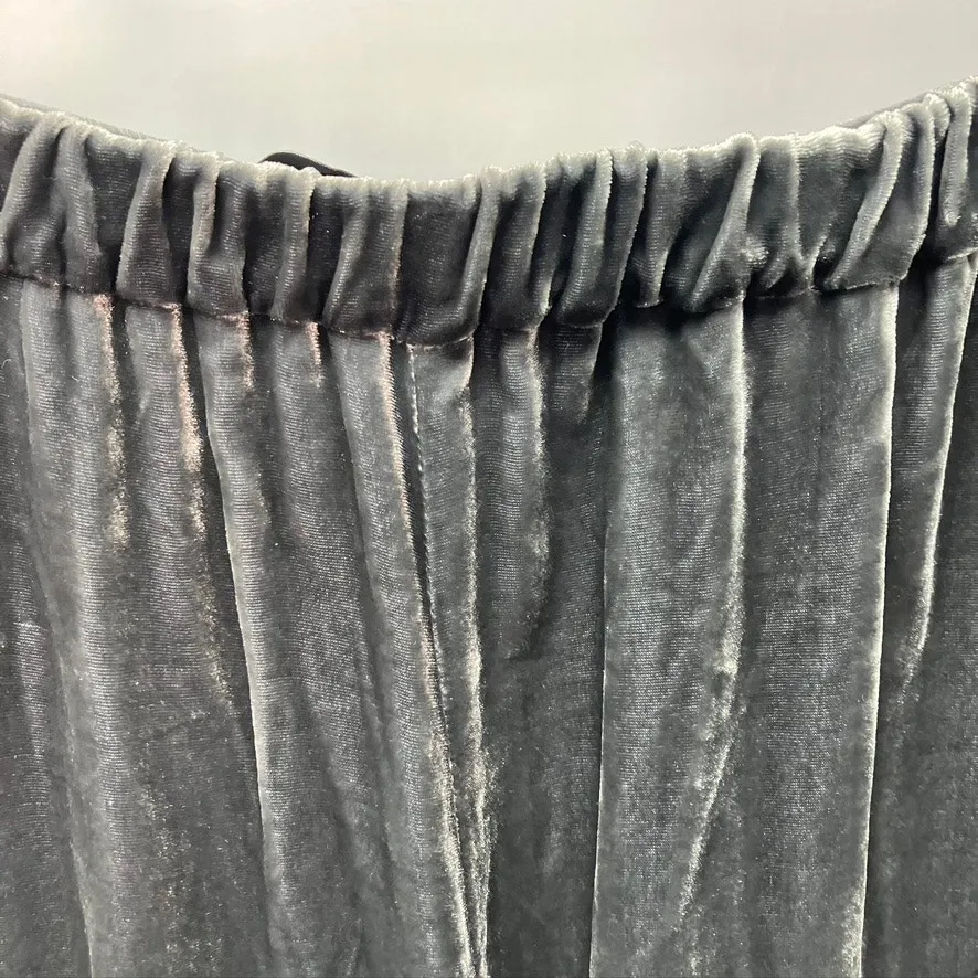Worth New‎ York Wide Leg Velvet Pants Womens Large Rayon Silk Grey Silver Gray - Image 12