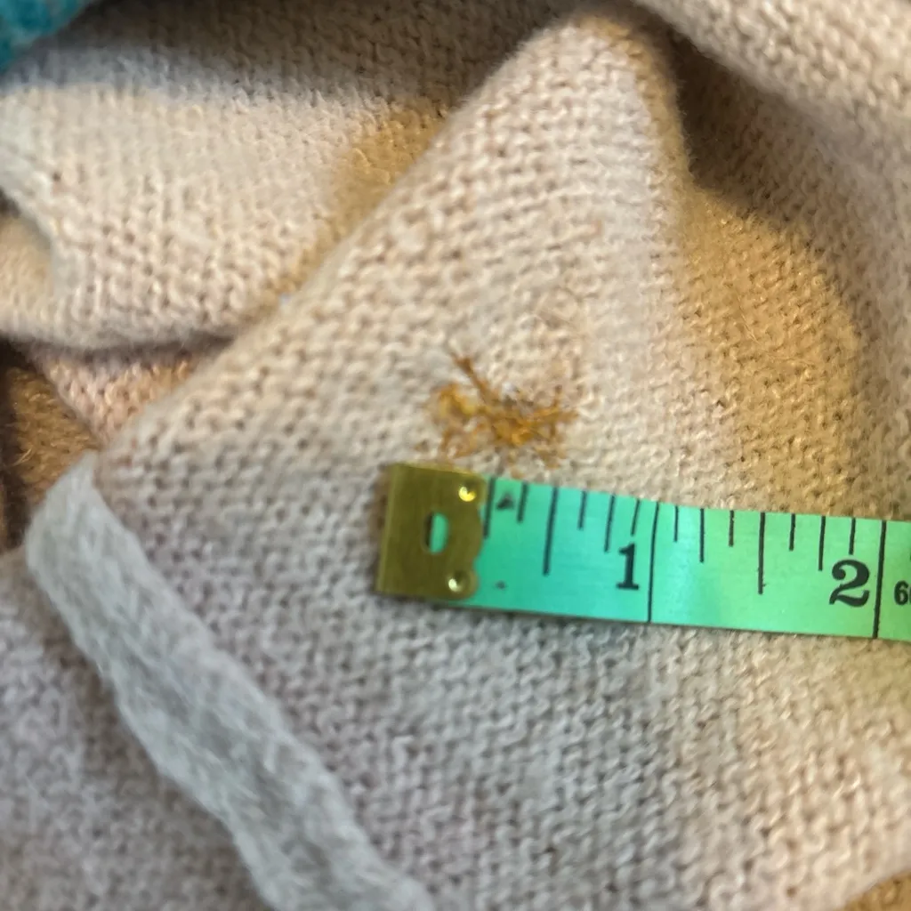 Women’s wool and cotton  fish print knit crew multicolored sweater - Image 8