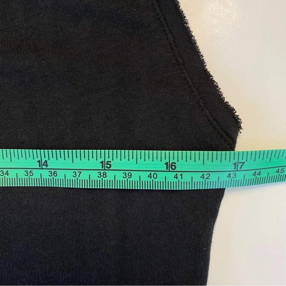 Theory Plume Seamed Tee Pima Cotton Blend Jersey Midi Dress Large Black Soft - Image 11