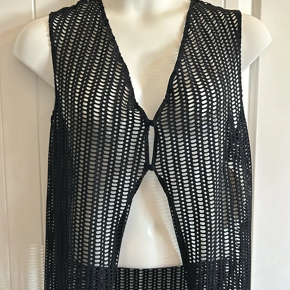 NWT Coco Reef Women's Contours Spectra Midi Button Swim Top Cover-Up - Image 2