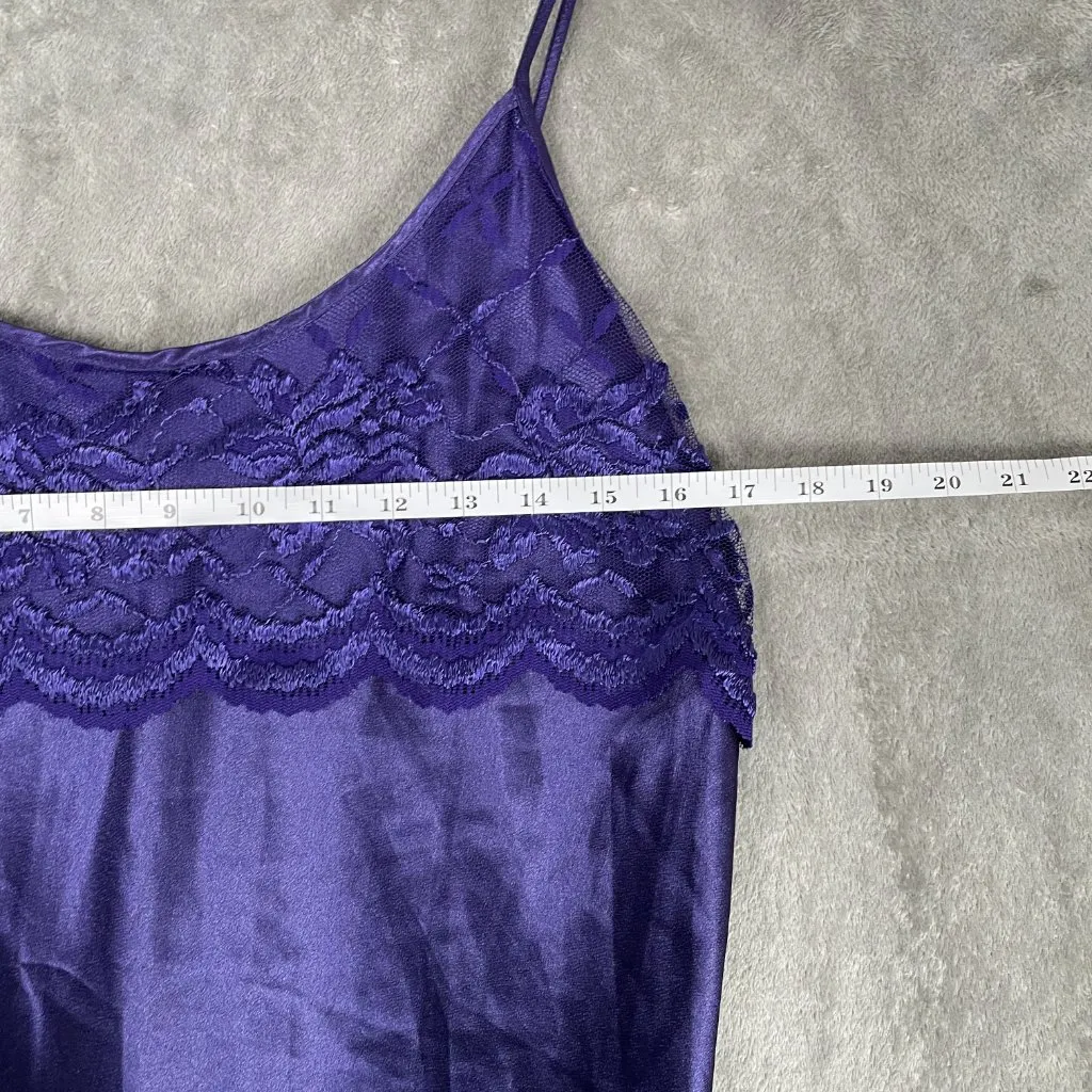 Private Luxuries Floral Slip Mini Dress Women's M Purple Satin Y2K Whimsy Fairy Size M - Image 7