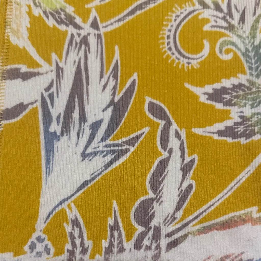 Floral Ribbed Plunging V-neck Bodysuit - Image 4