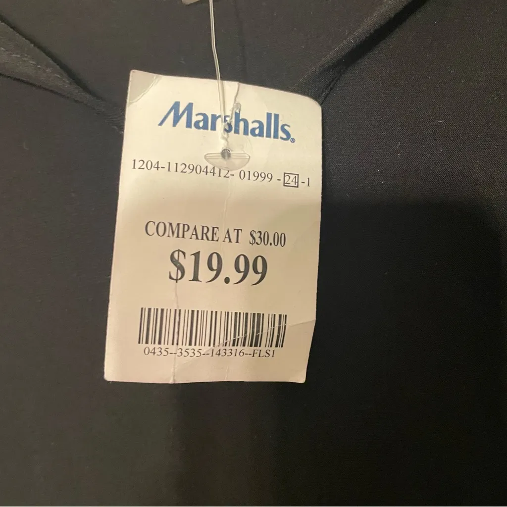 Anne Klein Black Blouse Long Sleeve Ruffle Neck Tie Women Small Stretch Romantic - Image 4