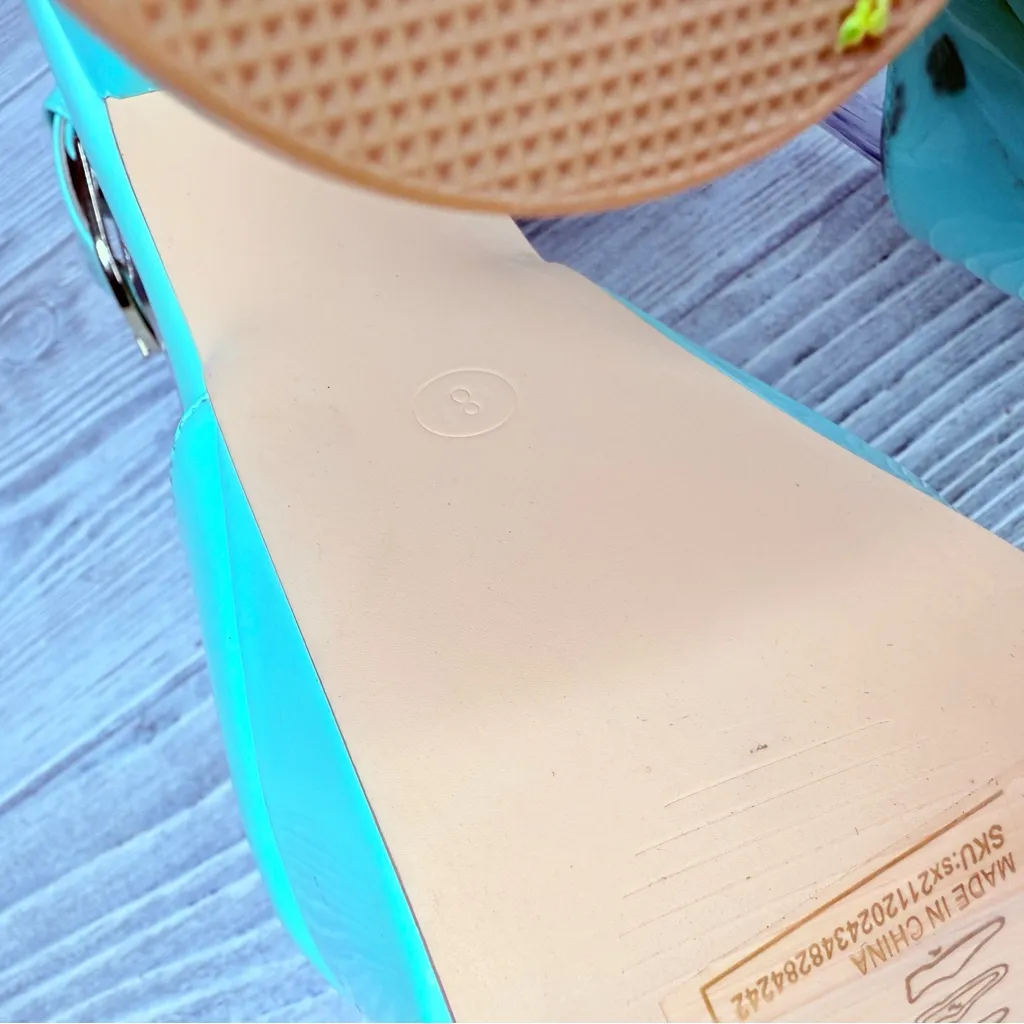 Disco green 70s inspired bratz 90s y2k cylinder heels shoes costume / unique 8 - Image 13