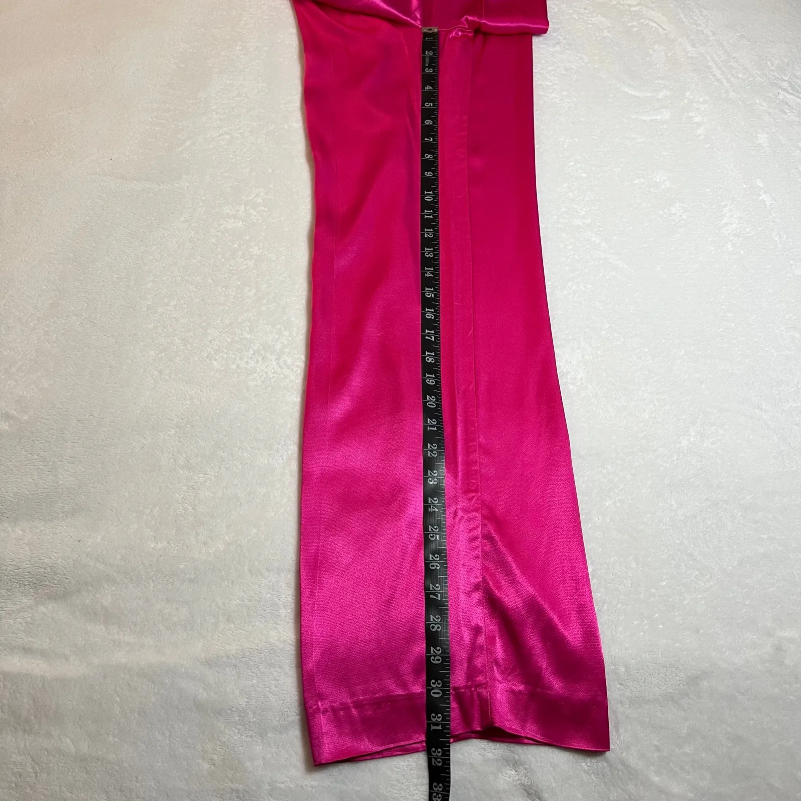 Zara High Rise Satin Wide Leg Trouser Pants Size S Preppy Maximalist Feminine - Image 13