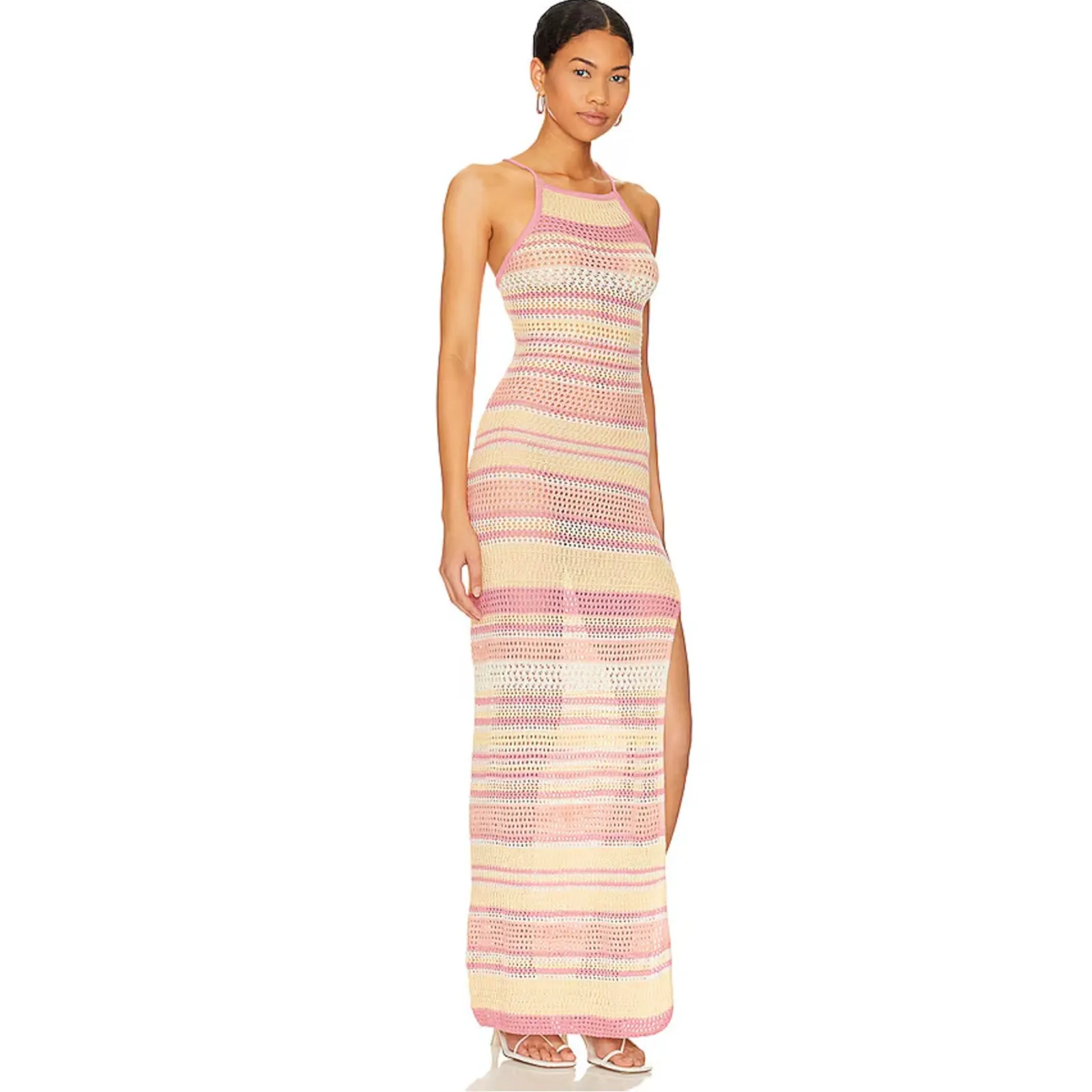 NEW L Space Hanna Montazamie Kaye Crochet Long Swimsuit Coverup Maxi $154 M - Image 5