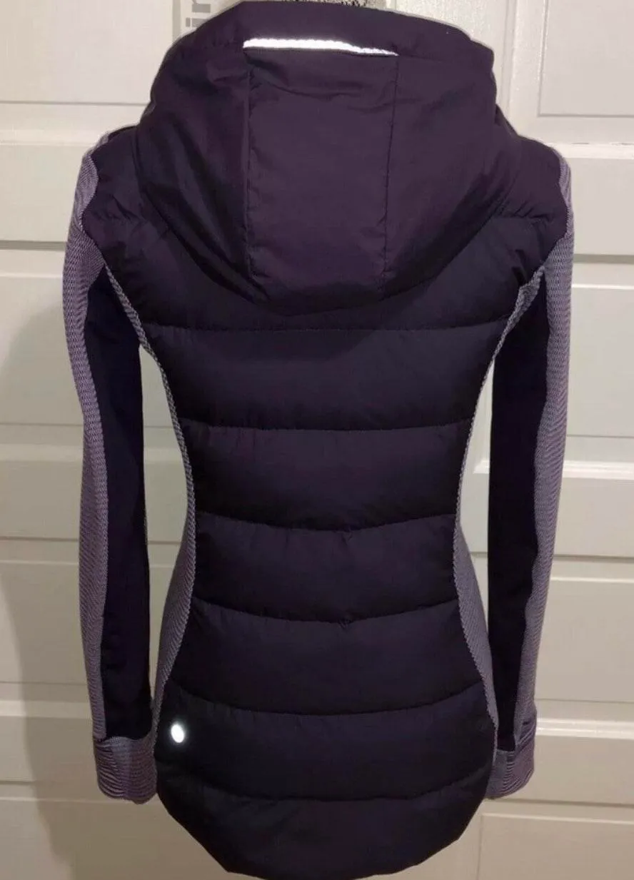 Puffer Jacket In Plum Size 4 - Image 7
