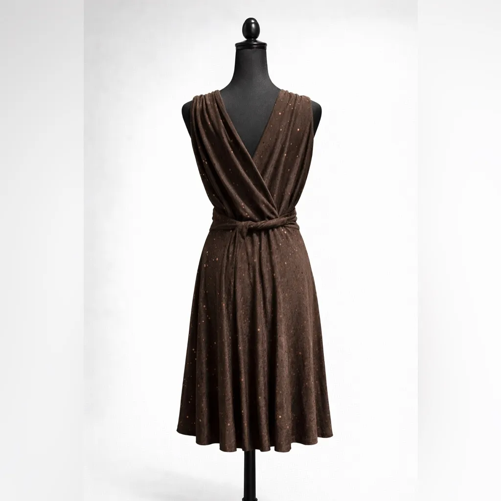 Tracy Evans Brown Faux Wrap Dress Size 10 - Image 2